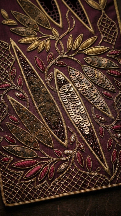 Formal Pure Silk embroidered Saree