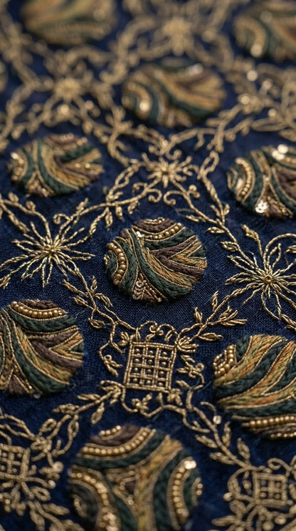 Customised Chanderi Embroidered set