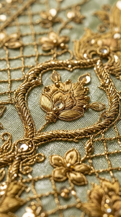 Formal Pure Silk embroidered Saree