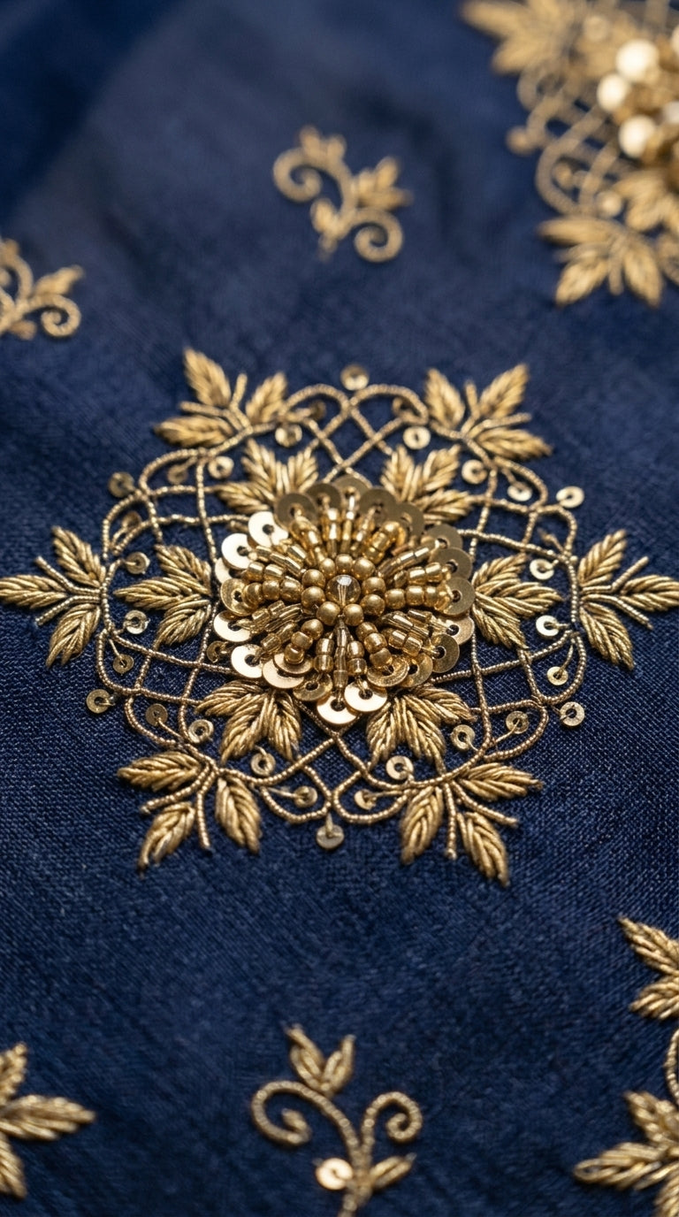Customised Chanderi Embroidered set