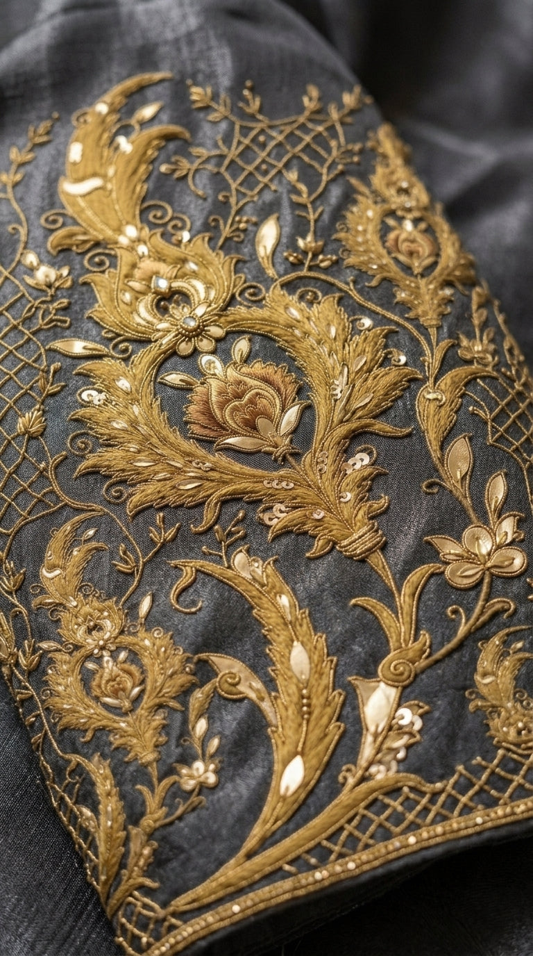 Formal Pure Silk embroidered Saree