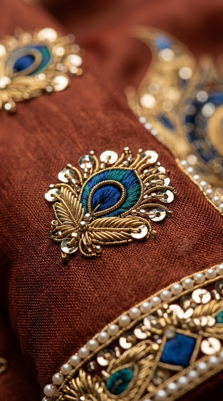 Formal Pure Silk embroidered Saree