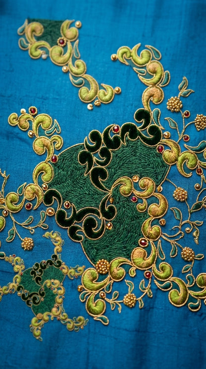 Formal Pure Silk embroidered Saree