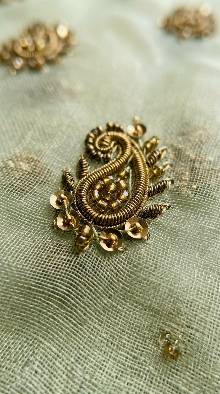 Customised Chanderi Embroidered set