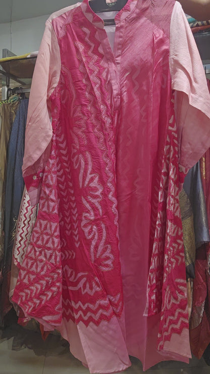 Stitched applique Long Dress