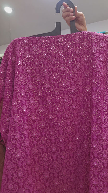 Semistitched Georgette Embroidered Formal Ɓlouse