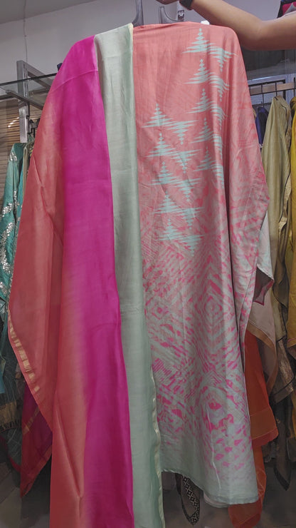 Semi Stitched Chanderi Kurta