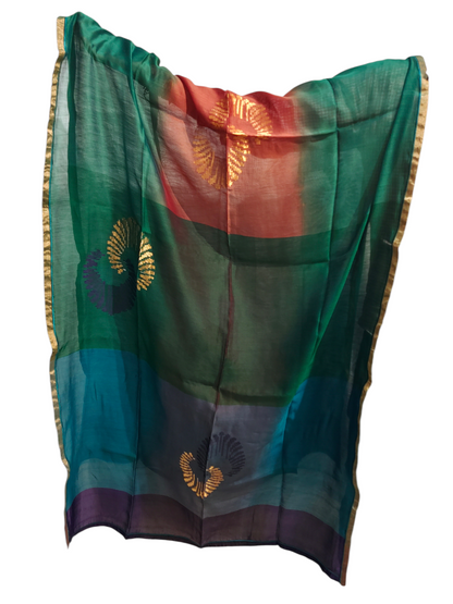 Semi Stitched Formal chanderi Suitset