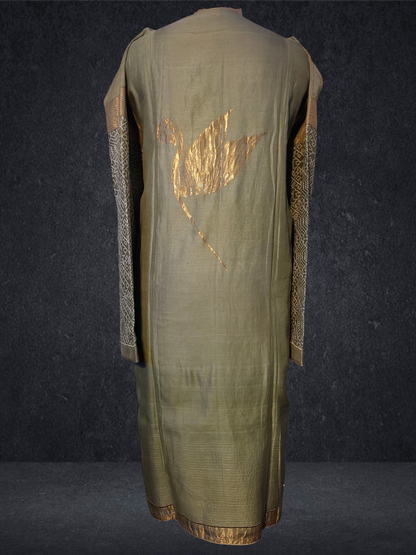 Semi Stitched Formal chanderi Kurta