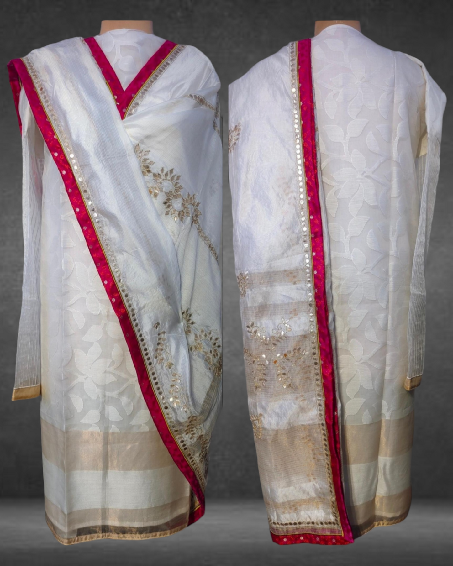 Semi Stitched Formal Chanderi suitset