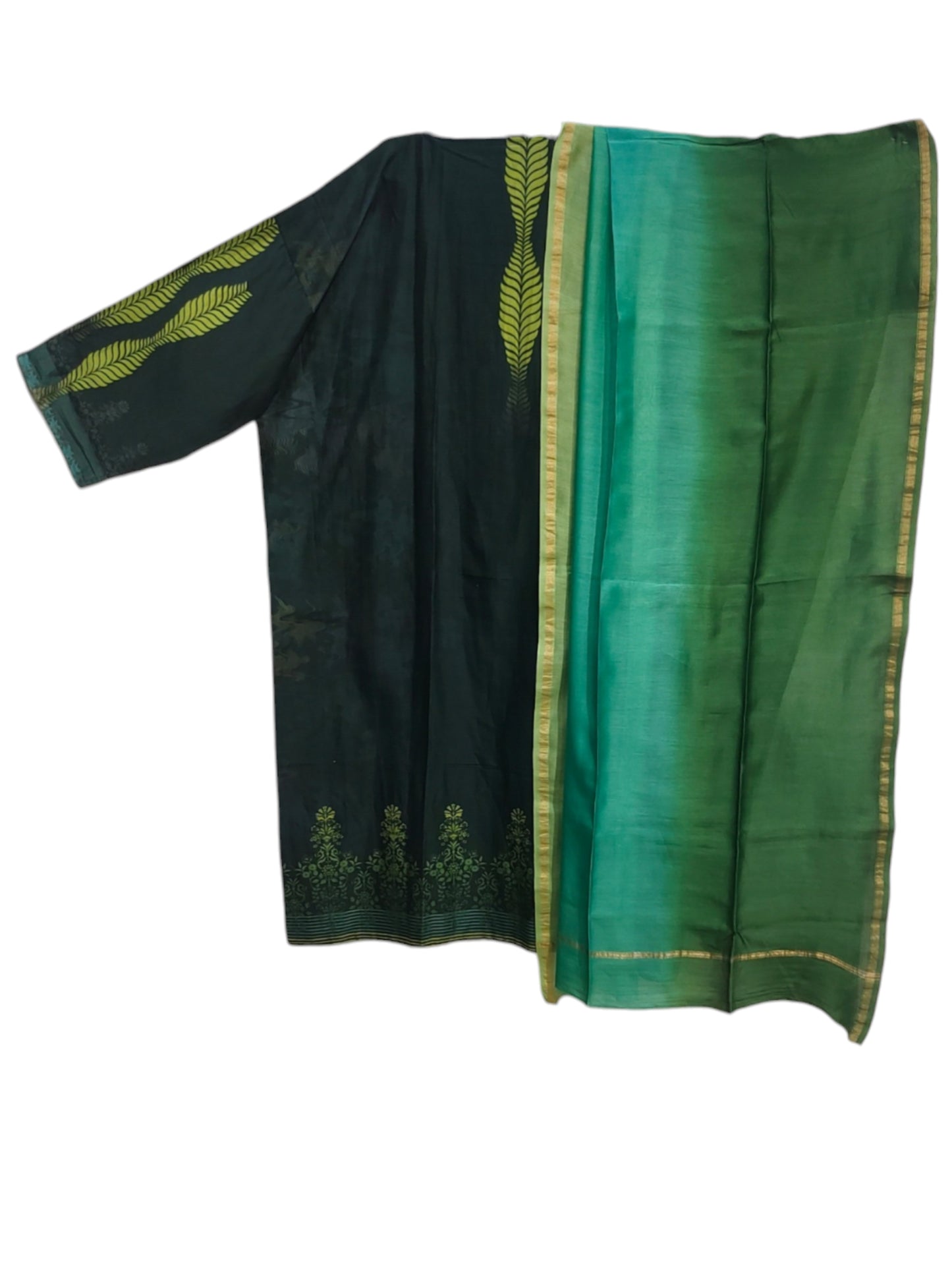 Semi Stitched Chanderi Casual Suitset