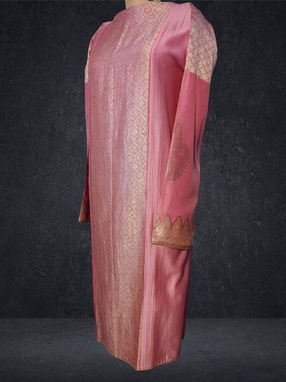 Semi Stitched Formal chanderi Kurta