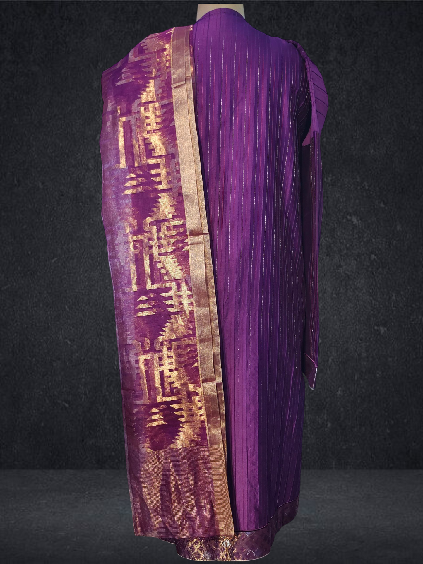 Semi Stitched Formal chanderi Suitset