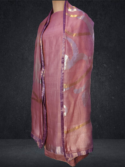 Semi Stitched Formal chanderi Suitset