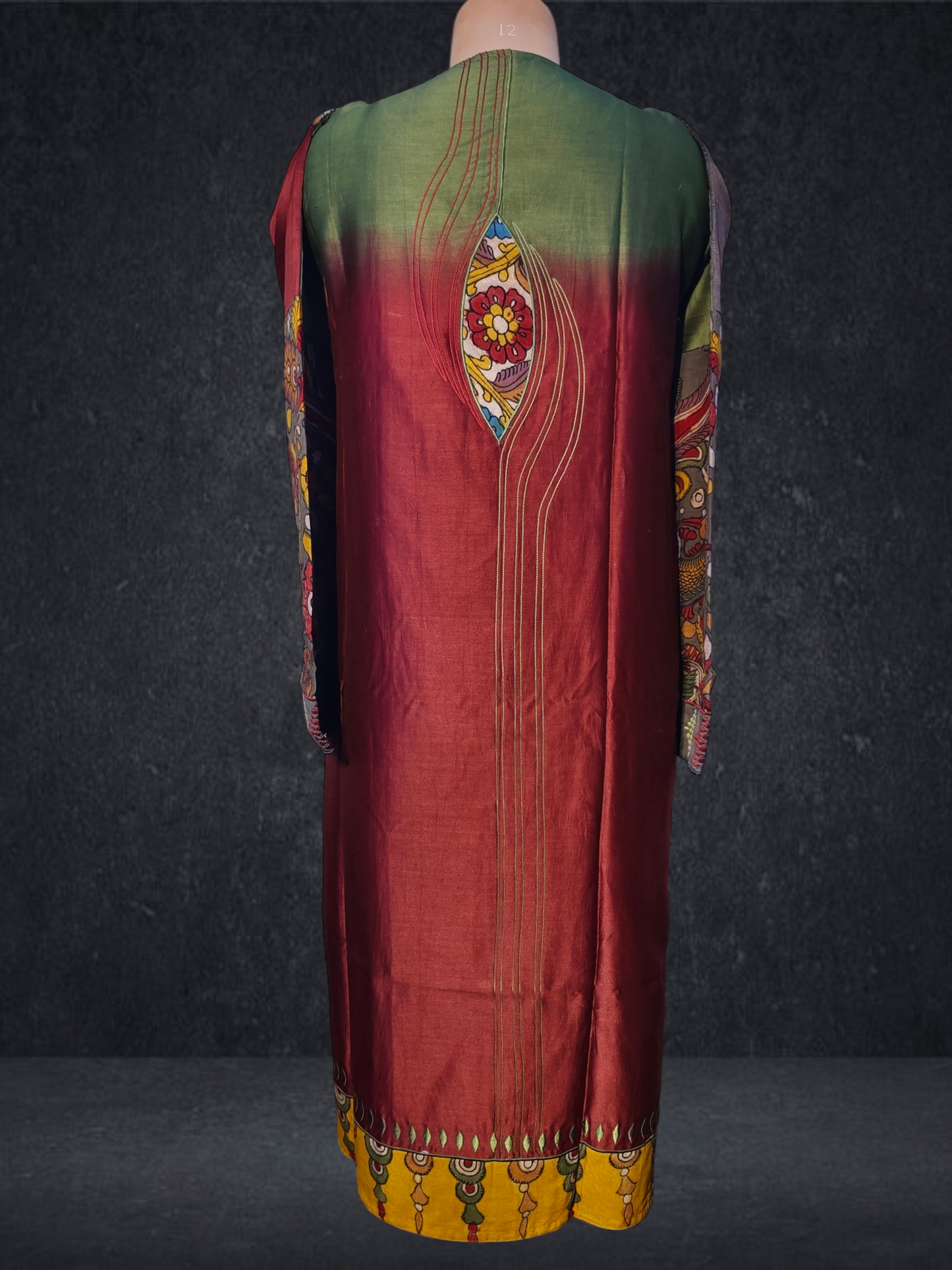 Semi Stitched Chanderi kurta