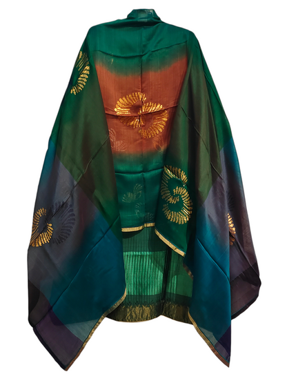 Semi Stitched Formal chanderi Suitset