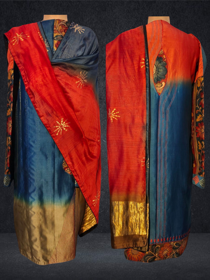 Semi Stitched Formal chanderi Suitset