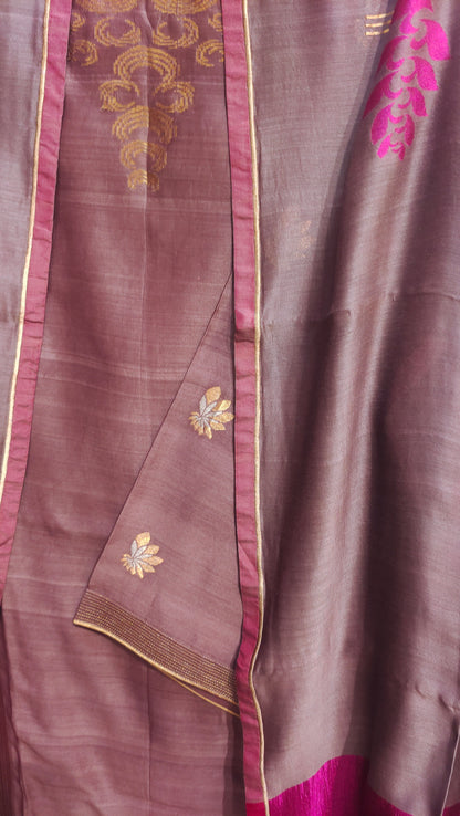 Semi Stitched Formal chanderi Suitset