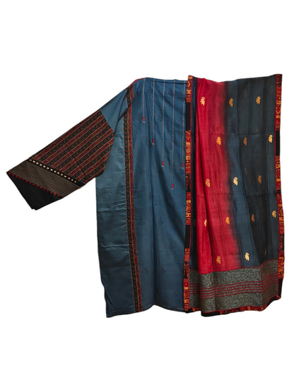 Semi Stitched Chanderi Formal Suitset