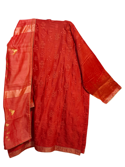 Semi Stitched Formal Chanderi Suitset