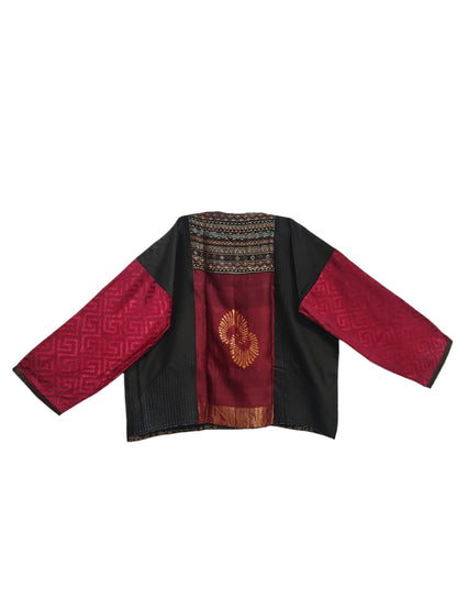 Semi Stitched Chanderi Ajrak Short Tunic