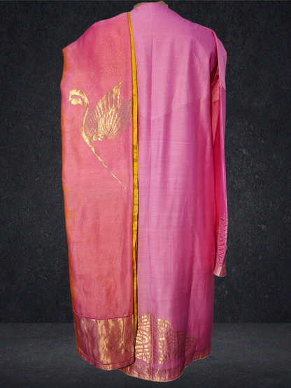 Semi Stitched Formal chanderi Suitset