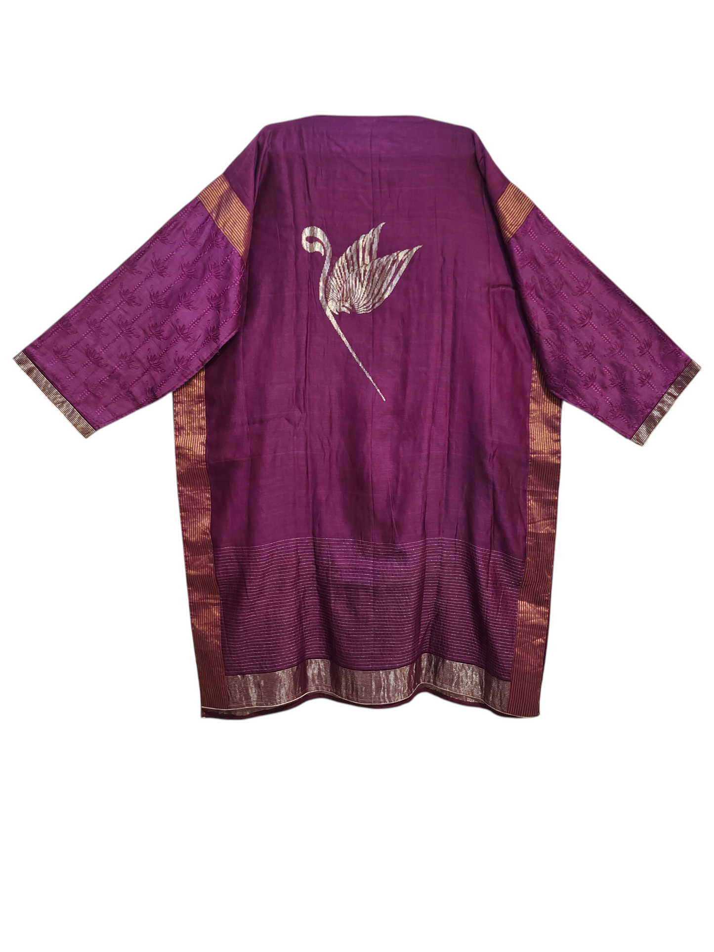 Semi Stitched Casual Chanderi Suitset