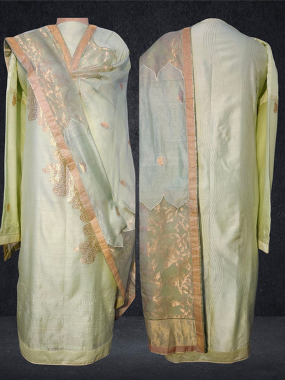 Semi Stitched Formal chanderi Suitset