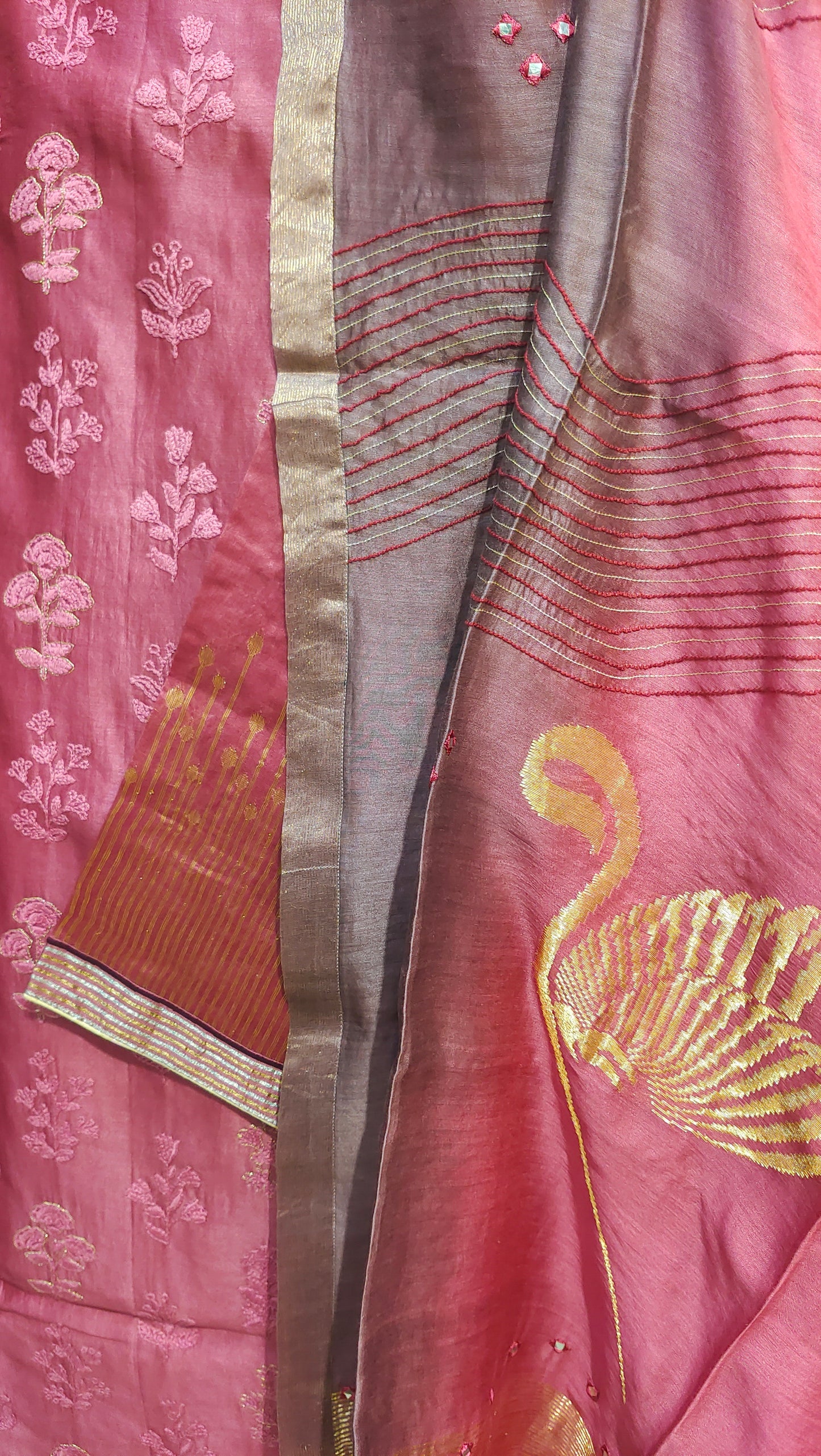 Semi Stitched Formal Chanderi Suitset