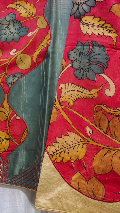 Semi Stitched Chanderi Kalamkari Ɓlouse