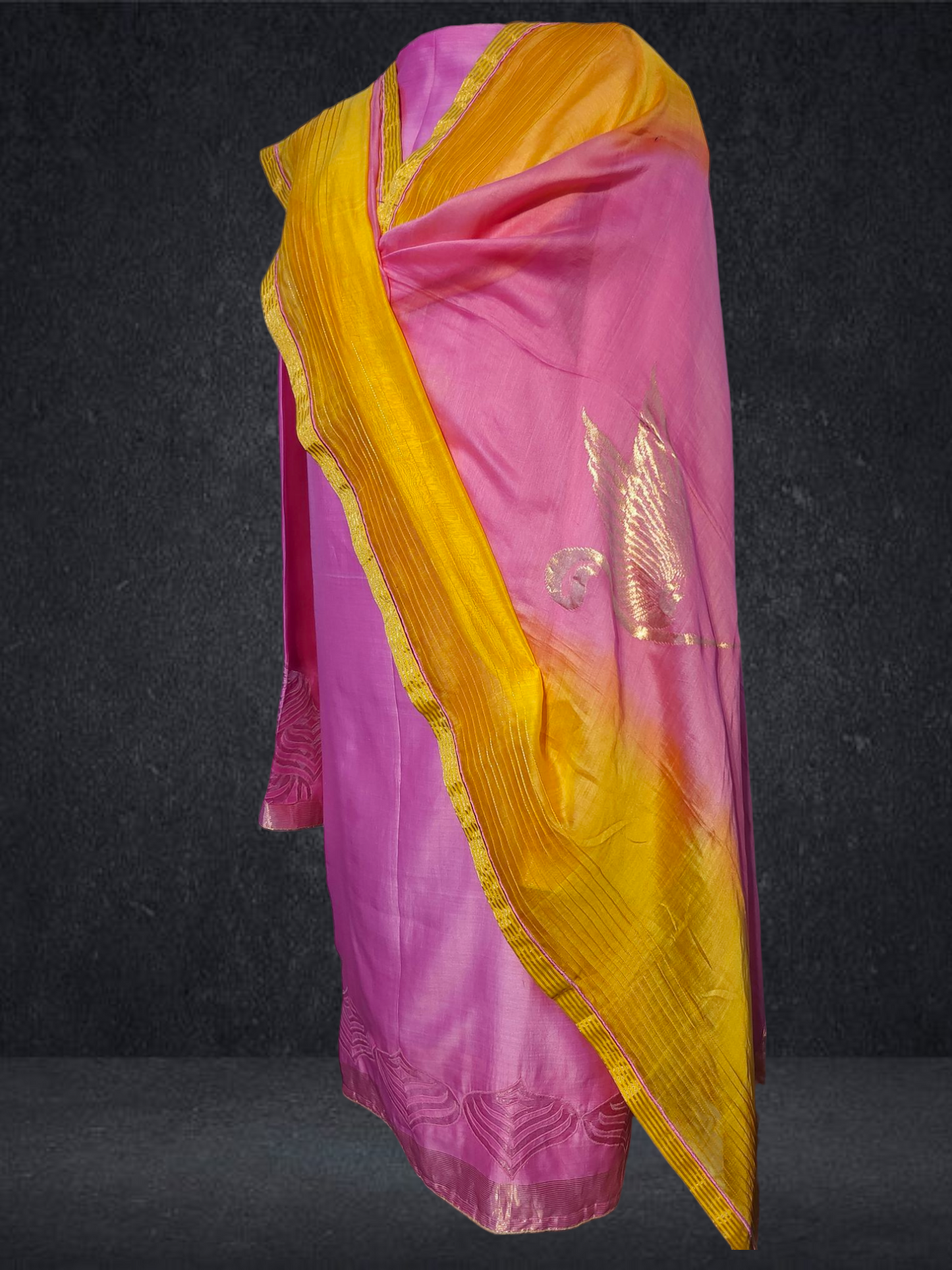 Semi Stitched Formal chanderi Suitset