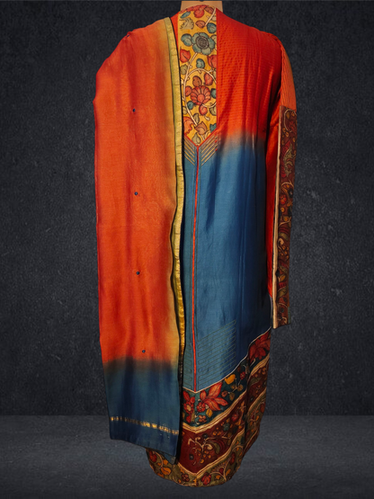 Semi Stitched Formal chanderi Suitset
