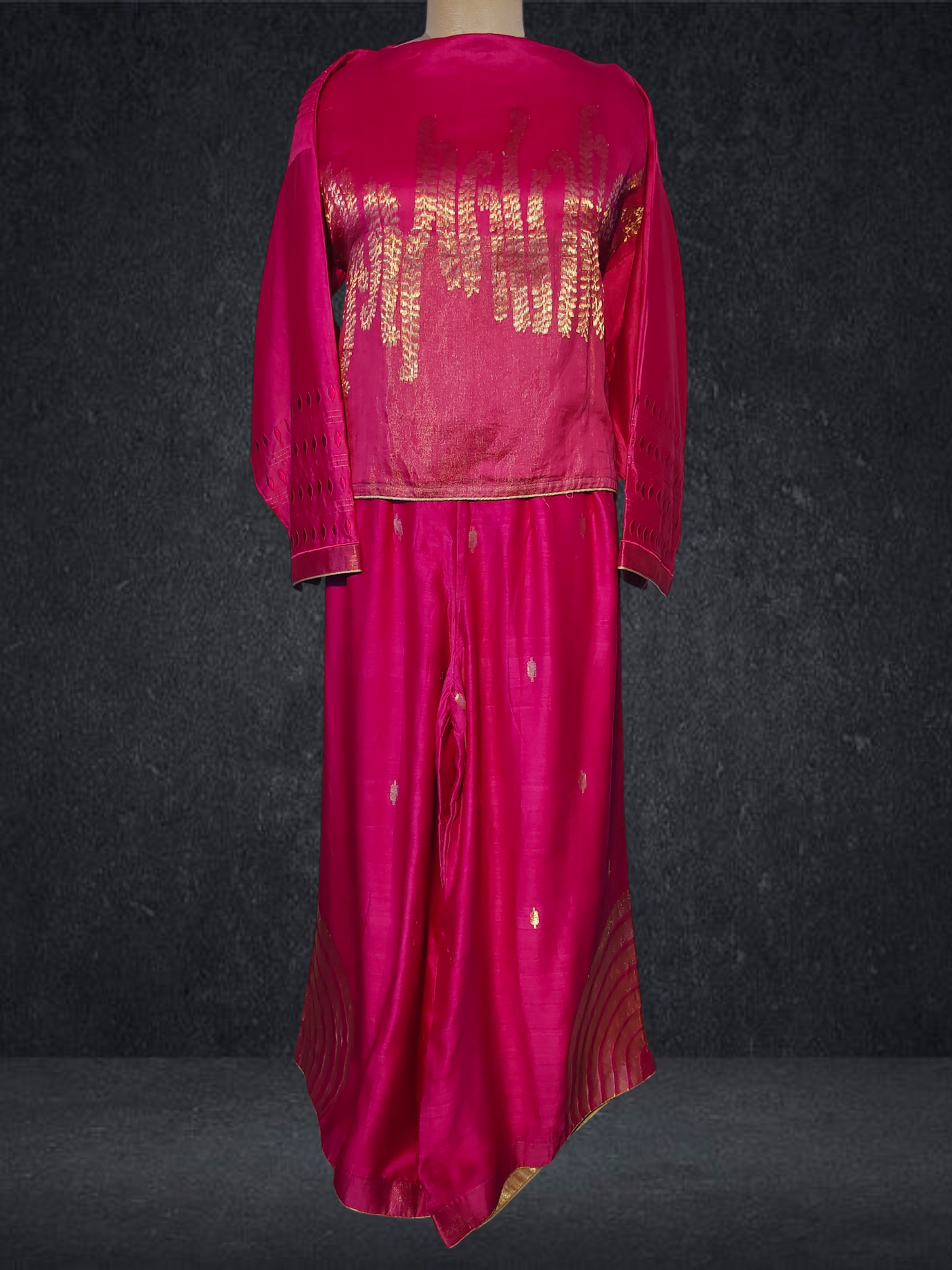 Stitched Chanderi Long Dress