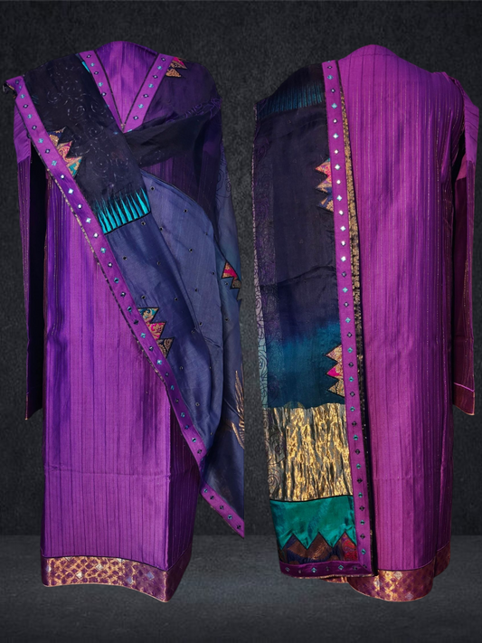 Semi Stitched Formal chanderi Suitset