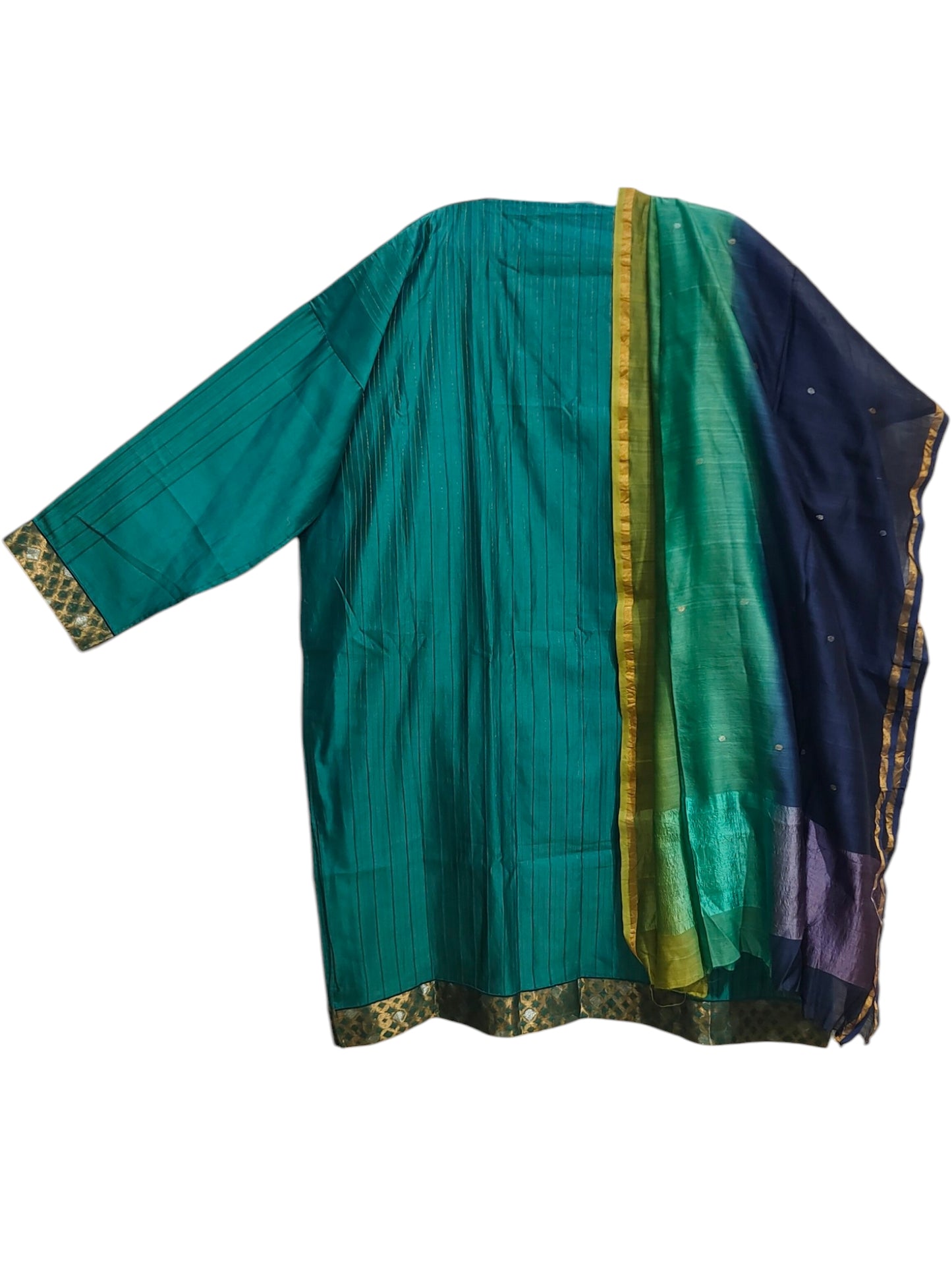 Semi Stitched Chanderi Formal Suitset