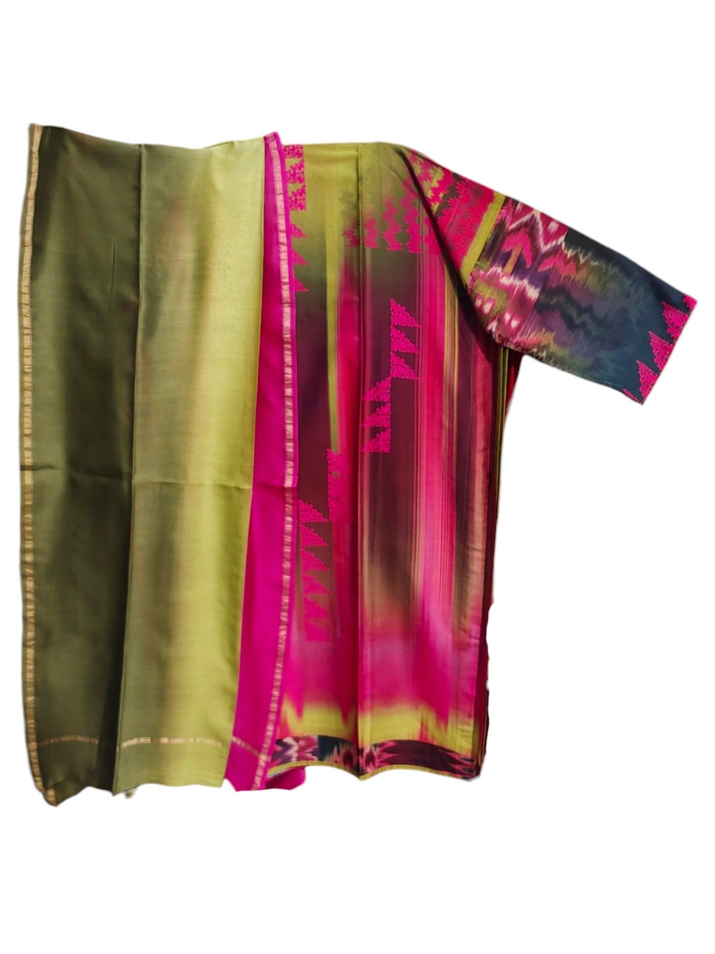 Semi Stitched Chanderi Casual Suitset