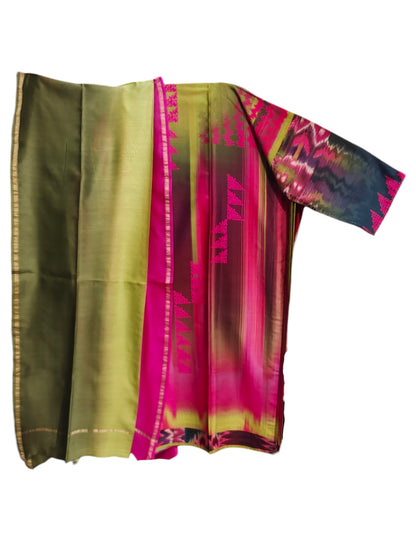 Semi Stitched Chanderi Casual Suitset