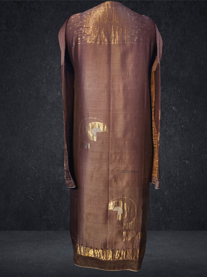 Semi Stitched Chanderi Formal Suitset