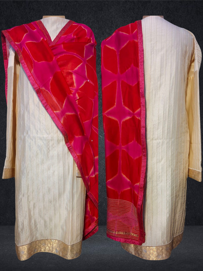 Semi Stitched Formal chanderi Suitset