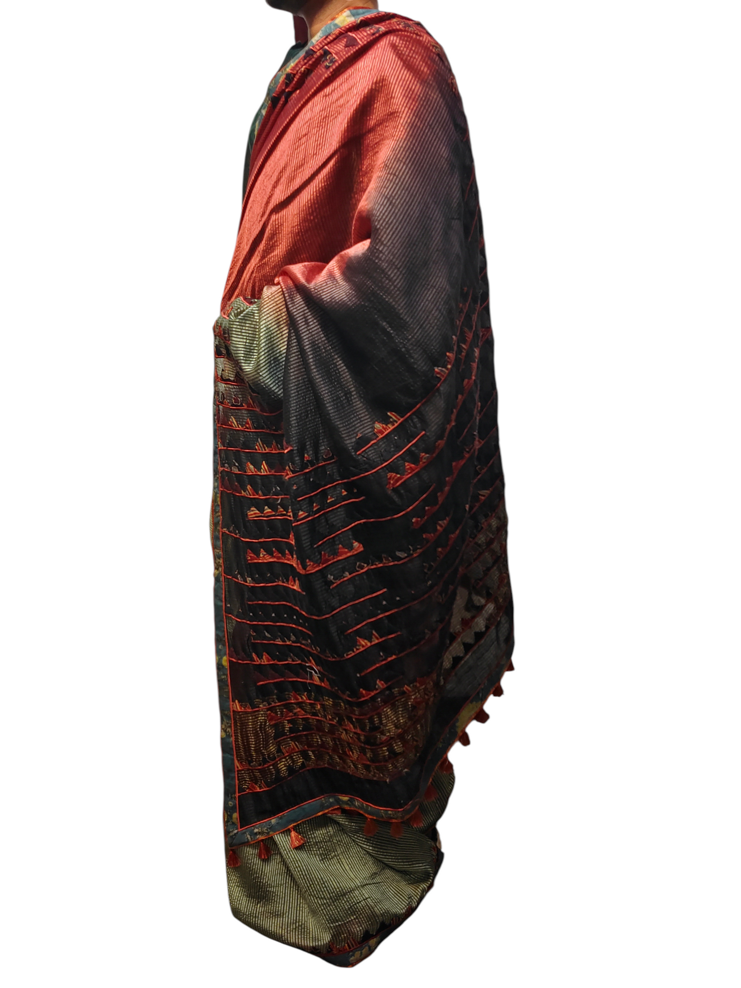 Formal Chanderi Silk Ajrakh Saree