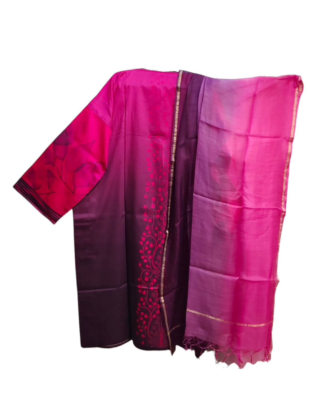 Semi Stitched Cotton Casual Suitset