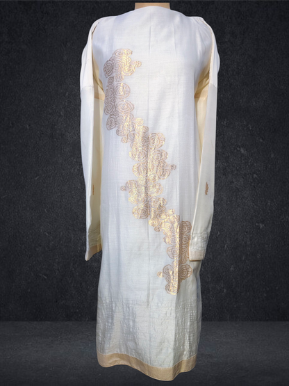 Semi Stitched Formal chanderi Suitset