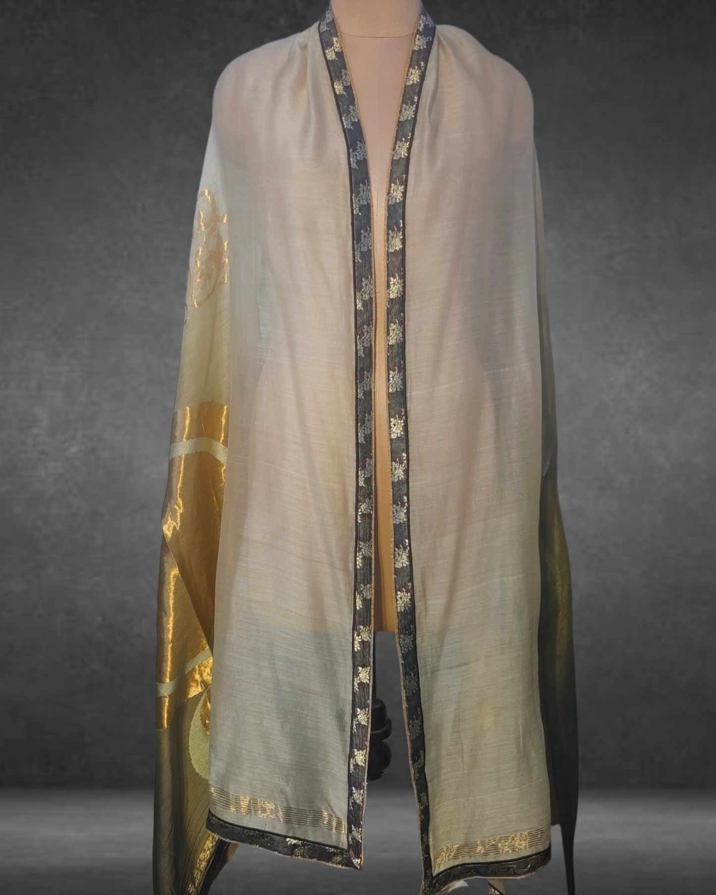 Semi Stitched Formal Chanderi Dupatta VISHAL KAPUR