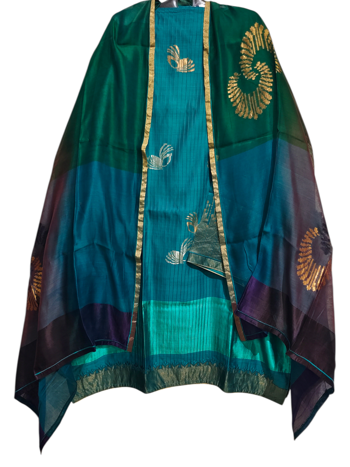 Semi Stitched Formal chanderi Suitset