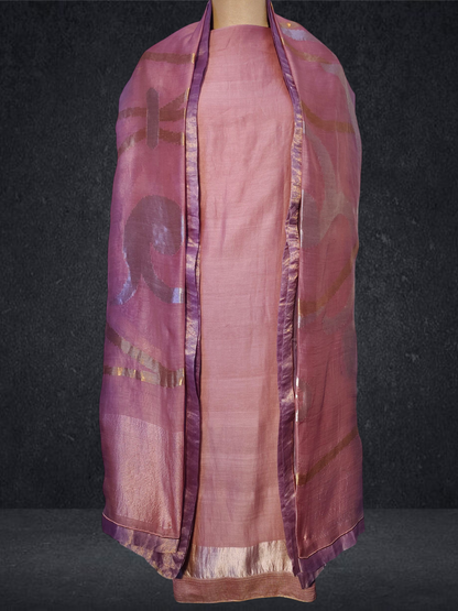 Semi Stitched Formal chanderi Suitset