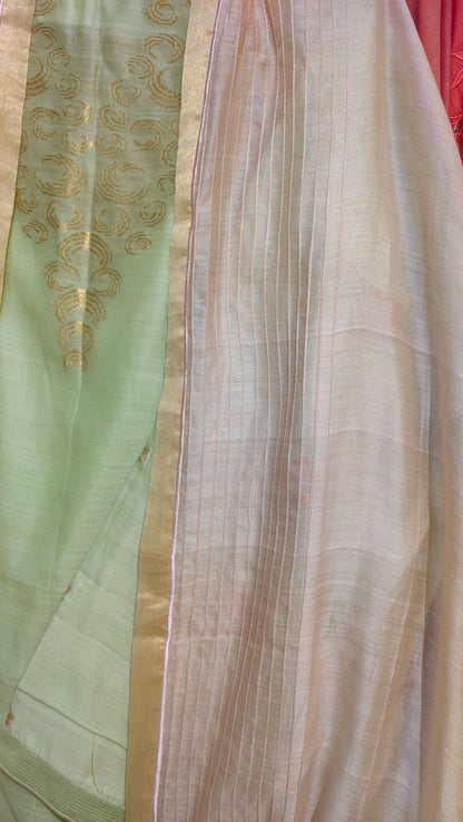 Semi Stitched Formal Chanderi Suitset