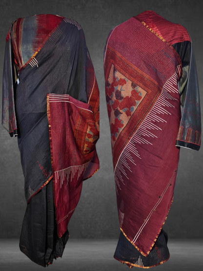 Chanderi Formal Ajrakh Saree