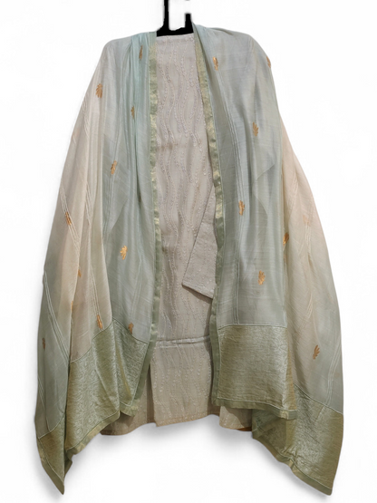 Semi Stitched Formal chanderi Suitset