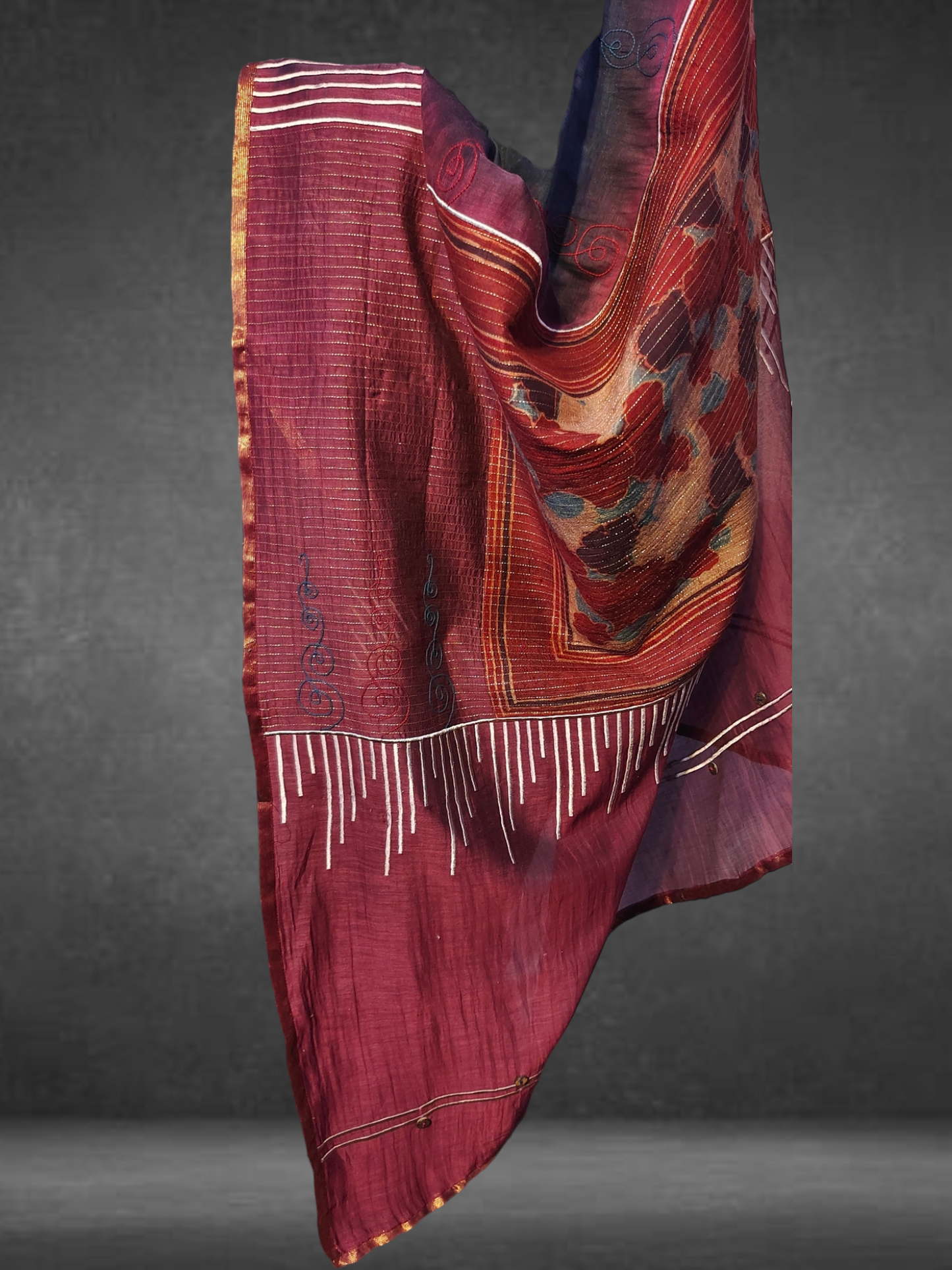 Chanderi Formal Ajrakh Saree