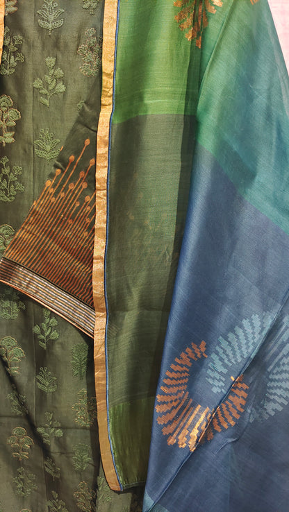 Semi Stitched Formal Chanderi Suitset